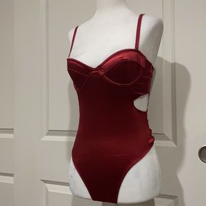 Sold Out Urban Outfitters Out from Under Bustier Satin Bodysuit